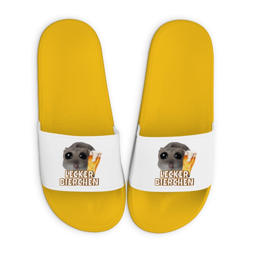 Lecker Bierchen - lustige Badelatschen