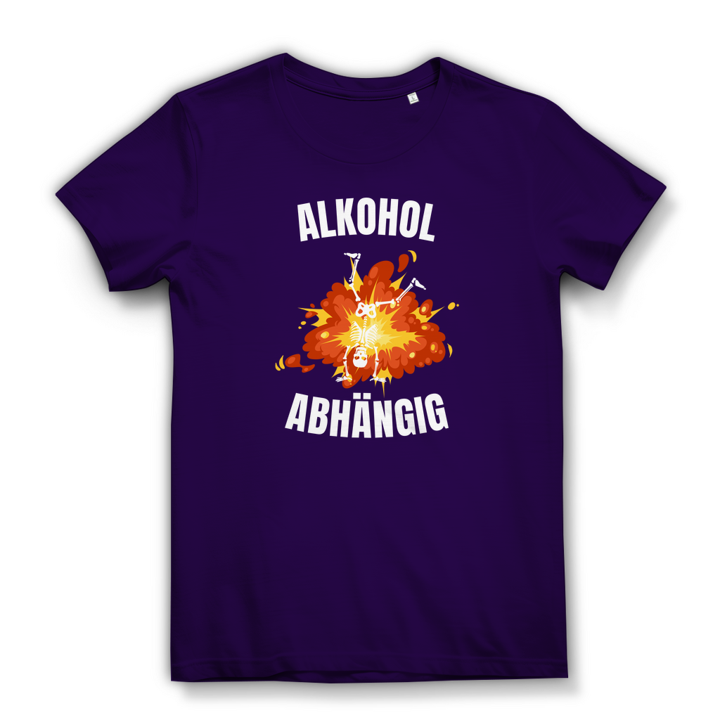 Alkoholabhängig - lustiges Damen T-Shirt