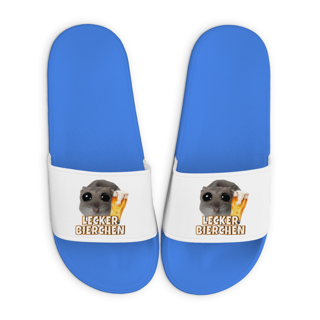 Lecker Bierchen - lustige Badelatschen