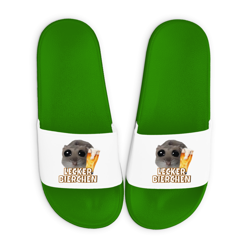 Lecker Bierchen - lustige Badelatschen