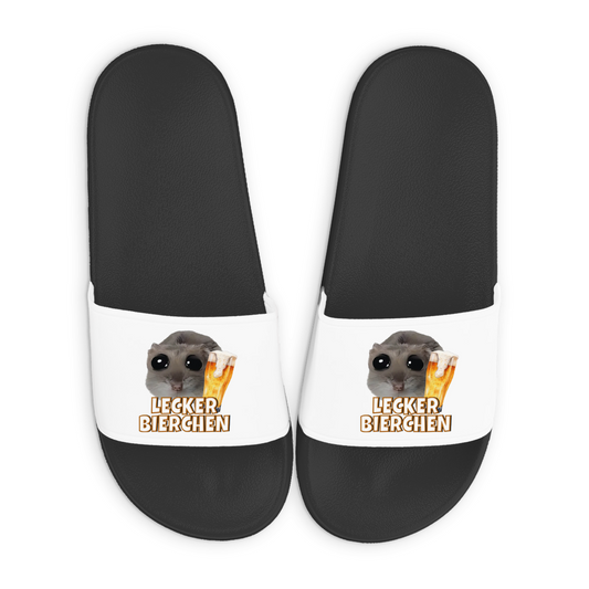 Lecker Bierchen - lustige Badelatschen